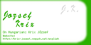 jozsef krix business card